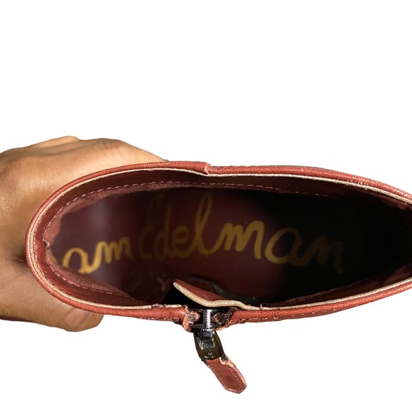 Sam Edelman Women's Red Heeled Ankle Booties - Picture 5 of 9